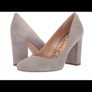 NWOT Sam Edelman suede chunky heels Size 4